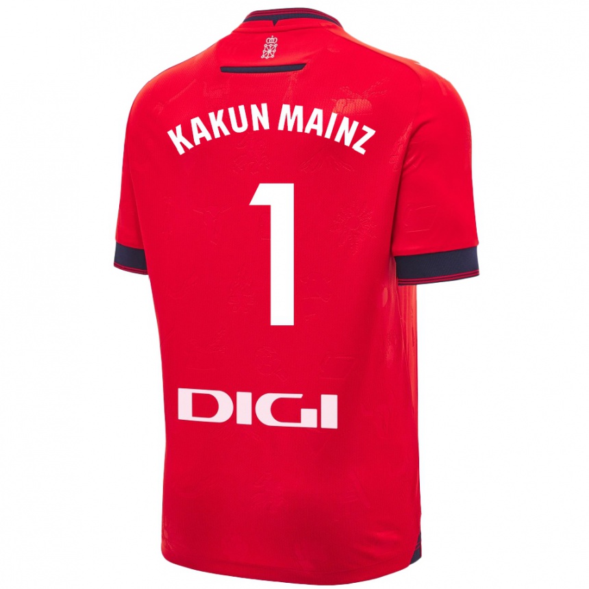 Homme Football Maillot Kakun Mainz #1 Rouge Blanc Tenues Domicile 2024/25