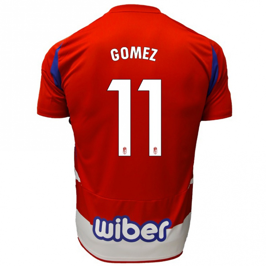 Homme Football Maillot Andrea Gómez #11 Rouge Blanc Bleu Tenues Domicile 2024/25