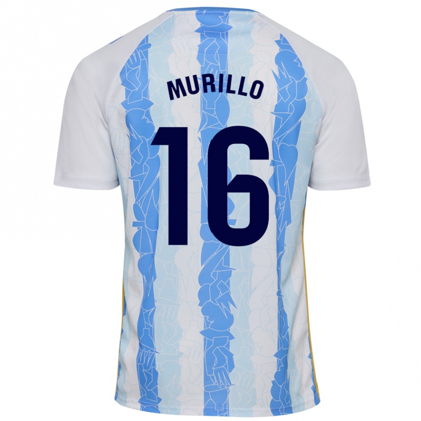 Homme Football Maillot Diego Murillo #16 Blanc Bleu Tenues Domicile 2024/25