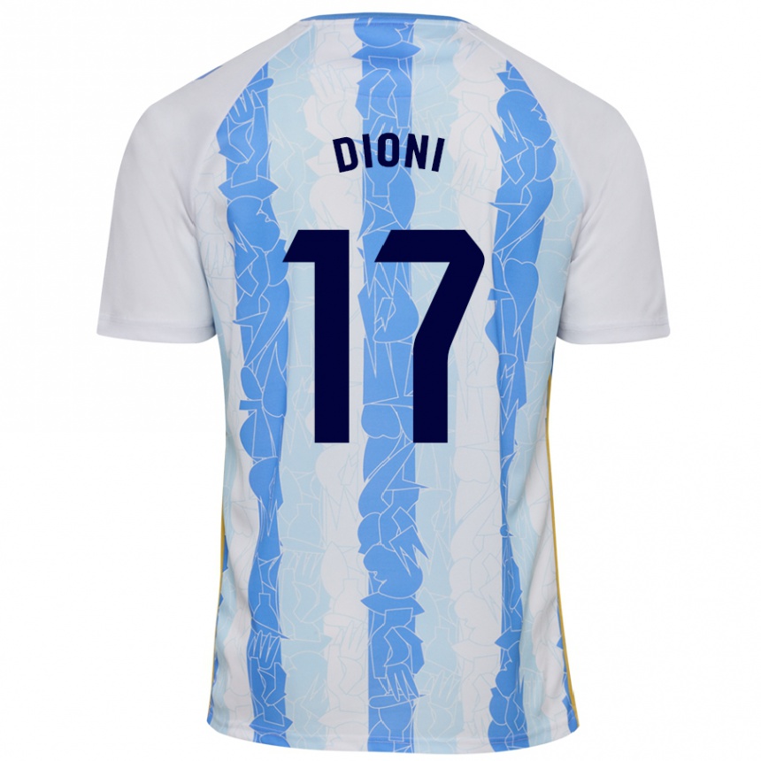 Homme Football Maillot Dioni #17 Blanc Bleu Tenues Domicile 2024/25