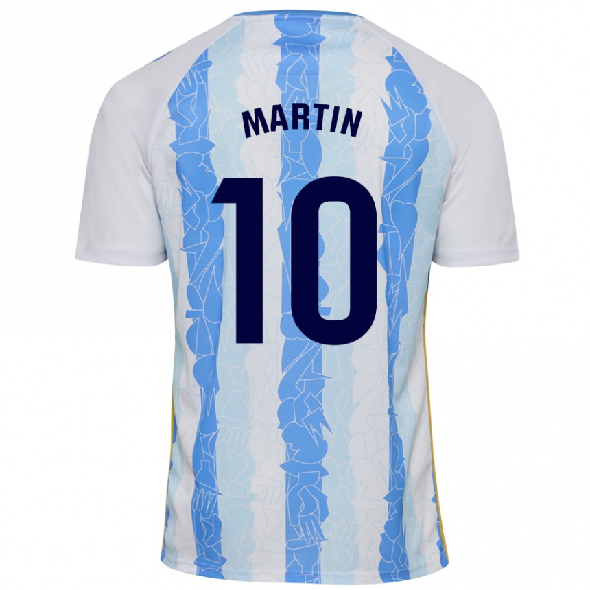 Homme Football Maillot Jesús Martín #10 Blanc Bleu Tenues Domicile 2024/25