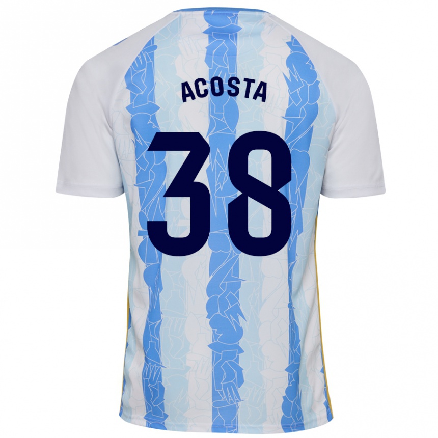 Homme Football Maillot Judith Acosta #38 Blanc Bleu Tenues Domicile 2024/25