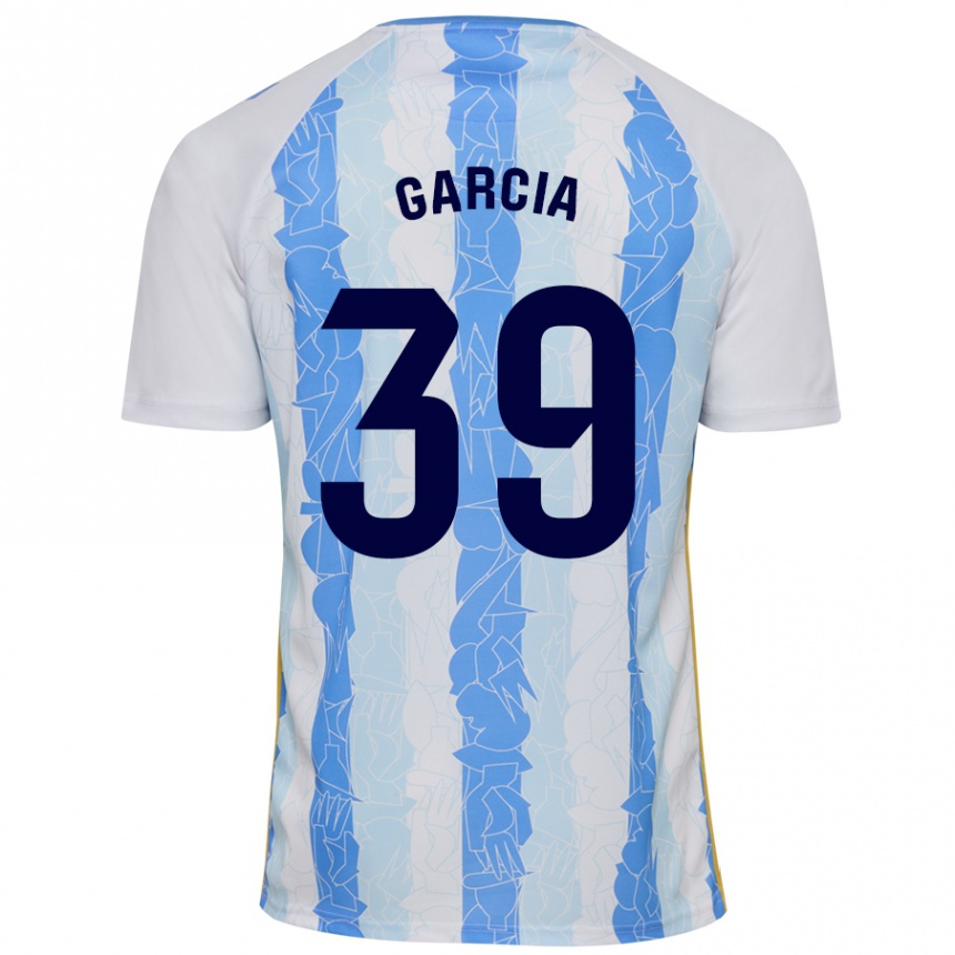 Homme Football Maillot Claudia García #39 Blanc Bleu Tenues Domicile 2024/25