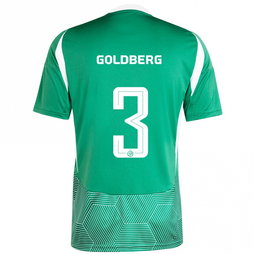 Homme Football Maillot Shon Goldberg #3 Vert Blanc Tenues Domicile 2024/25