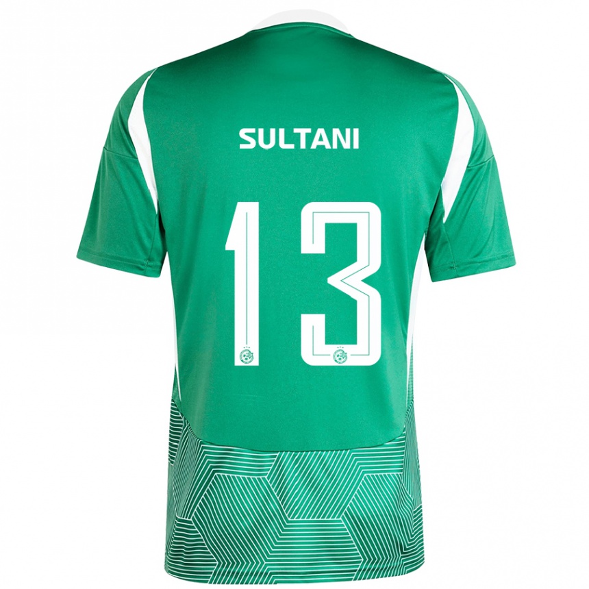 Homme Football Maillot Tomás Sultani #13 Vert Blanc Tenues Domicile 2024/25