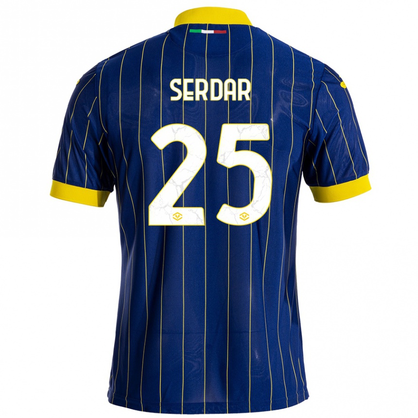 Homme Football Maillot Suat Serdar #25 Bleu Jaune Tenues Domicile 2024/25