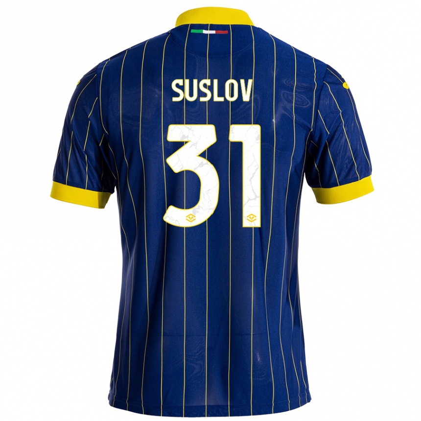 Homme Football Maillot Tomas Suslov #31 Bleu Jaune Tenues Domicile 2024/25