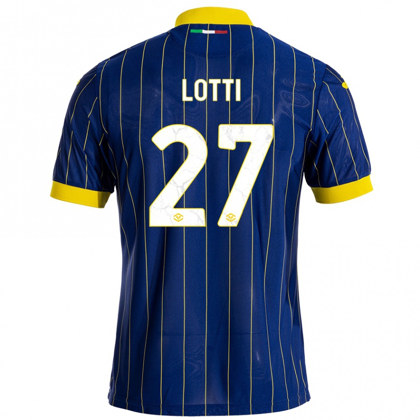 Homme Football Maillot Irene Lotti #27 Bleu Jaune Tenues Domicile 2024/25