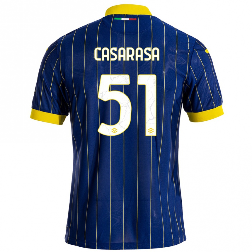 Homme Football Maillot Asia Casarasa #51 Bleu Jaune Tenues Domicile 2024/25