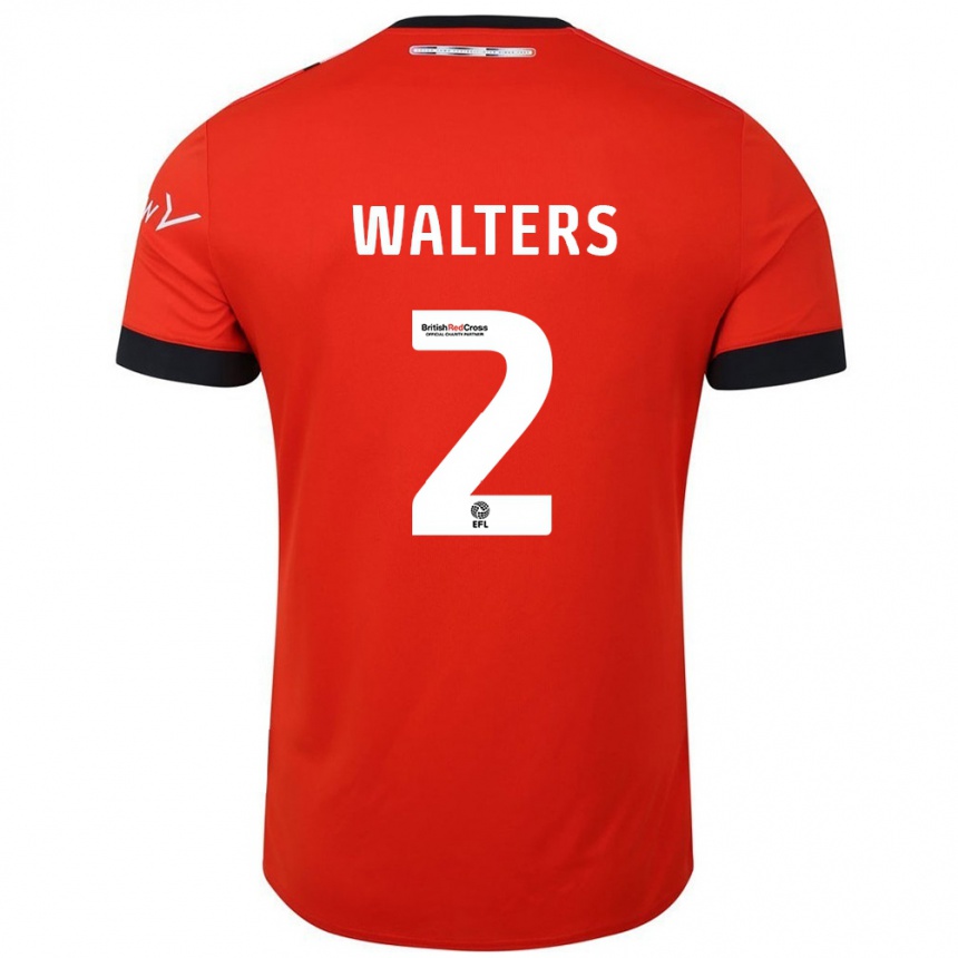 Homme Football Maillot Reuell Walters #2 Orange Noir Tenues Domicile 2024/25