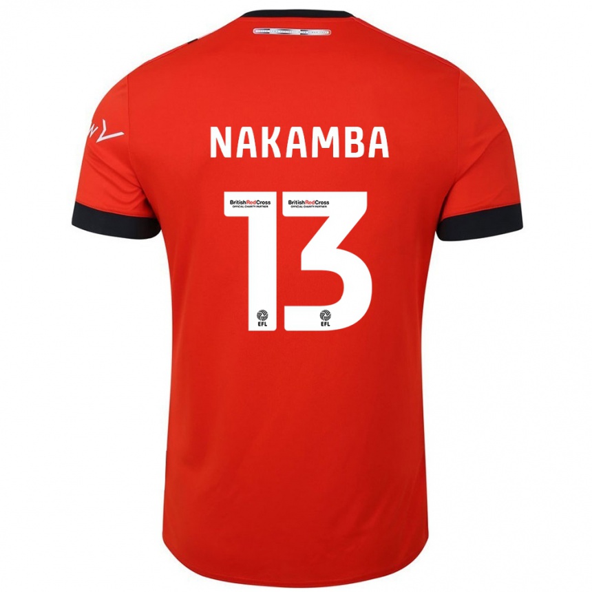 Homme Football Maillot Marvelous Nakamba #13 Orange Noir Tenues Domicile 2024/25