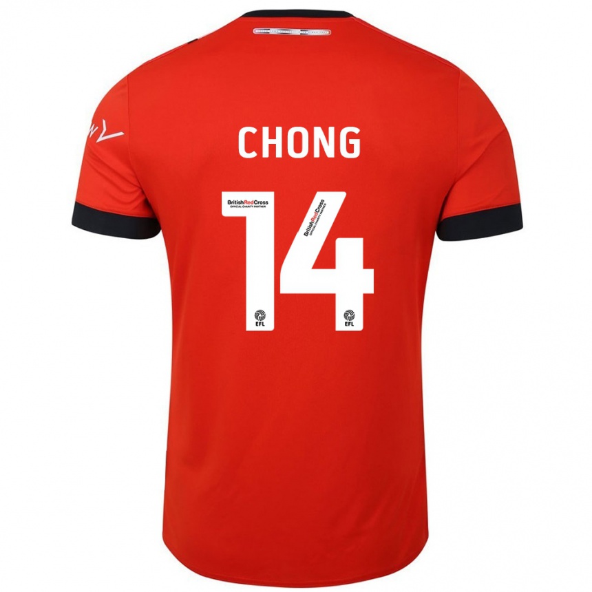 Homme Football Maillot Tahith Chong #14 Orange Noir Tenues Domicile 2024/25