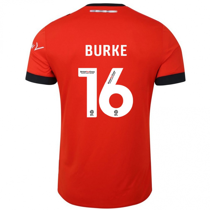 Homme Football Maillot Reece Burke #16 Orange Noir Tenues Domicile 2024/25