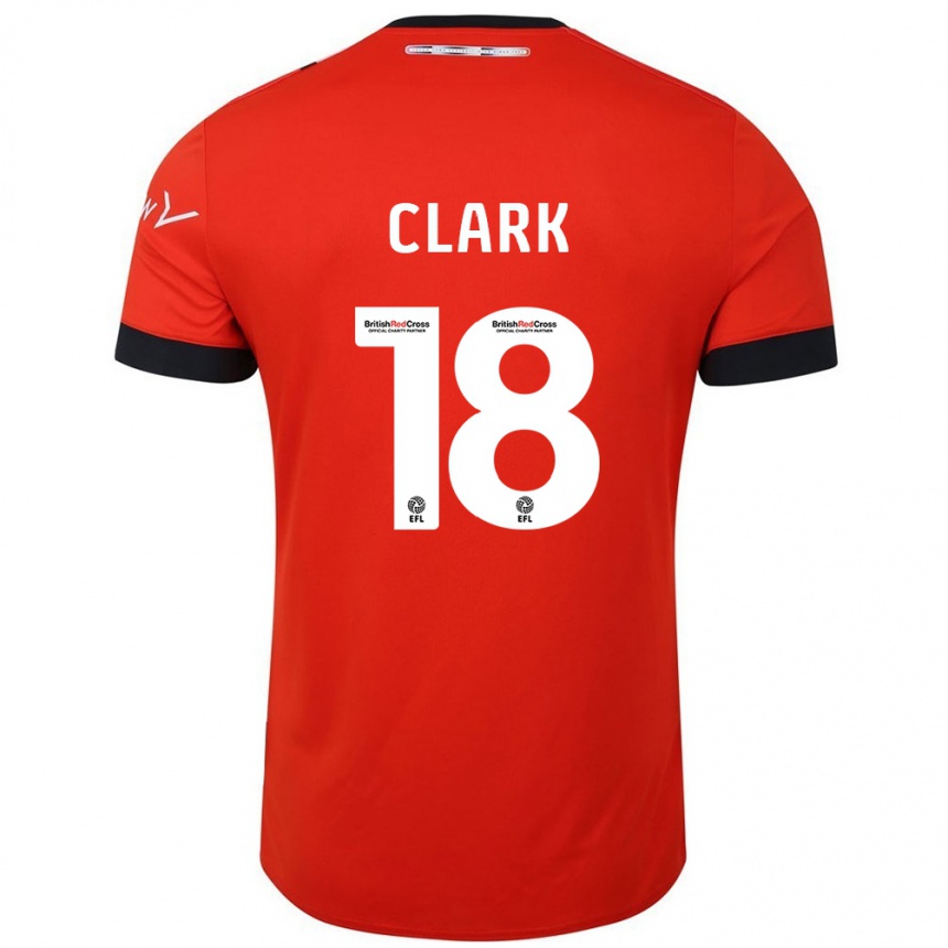 Homme Football Maillot Jordan Clark #18 Orange Noir Tenues Domicile 2024/25