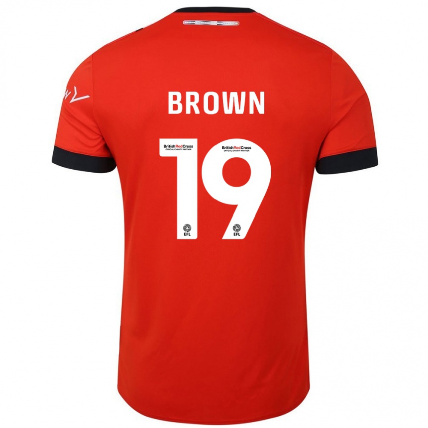 Homme Football Maillot Jacob Brown #19 Orange Noir Tenues Domicile 2024/25