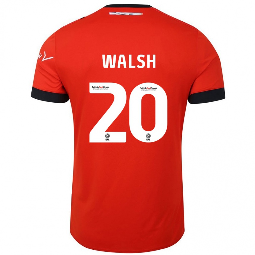 Homme Football Maillot Liam Walsh #20 Orange Noir Tenues Domicile 2024/25