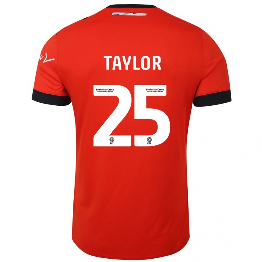 Homme Football Maillot Joe Taylor #25 Orange Noir Tenues Domicile 2024/25