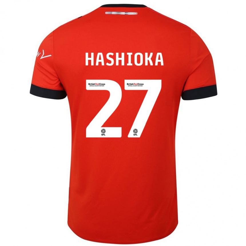 Homme Football Maillot Daiki Hashioka #27 Orange Noir Tenues Domicile 2024/25