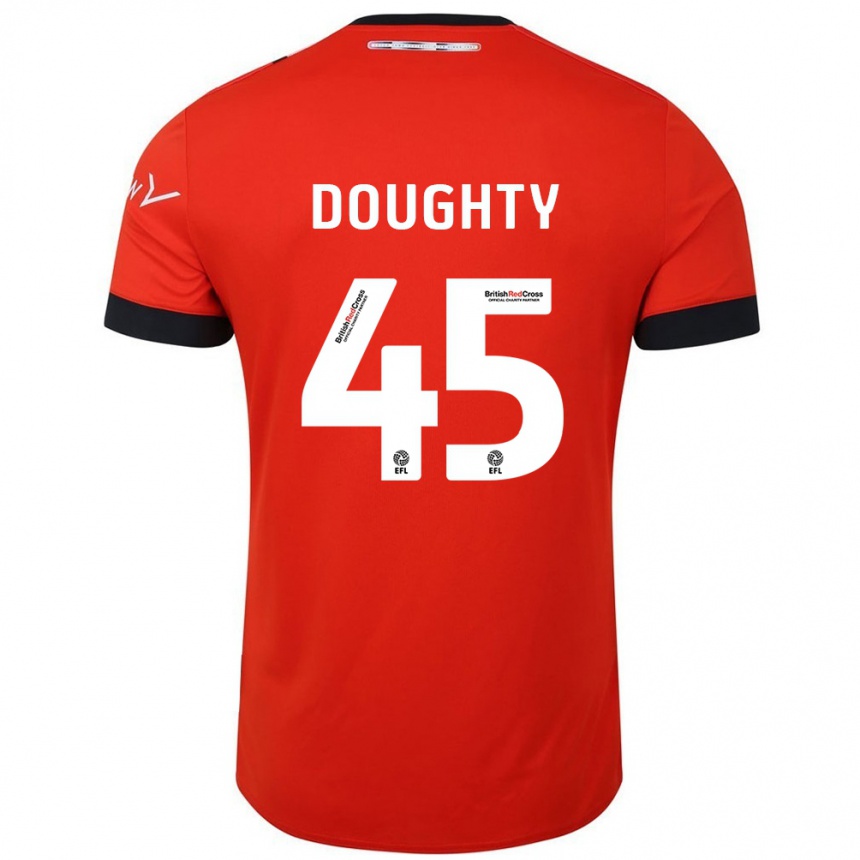 Homme Football Maillot Alfie Doughty #45 Orange Noir Tenues Domicile 2024/25