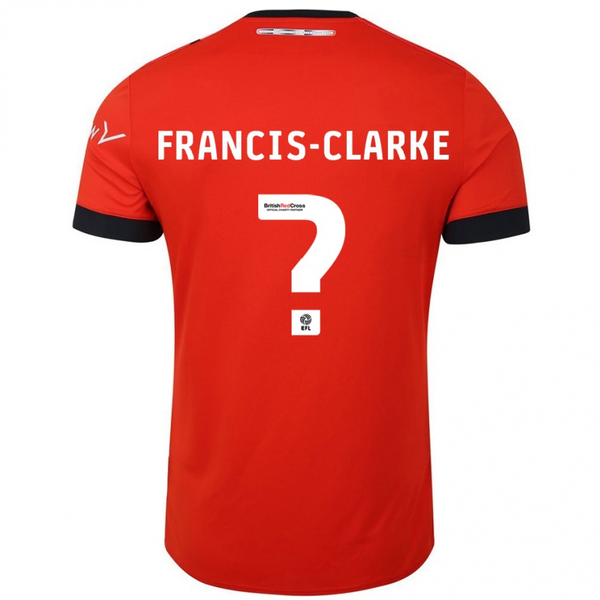 Homme Football Maillot Aidan Francis-Clarke #0 Orange Noir Tenues Domicile 2024/25