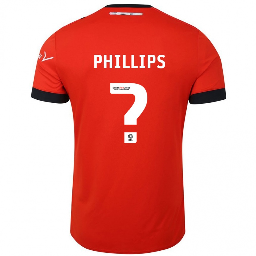 Homme Football Maillot Josh Phillips #0 Orange Noir Tenues Domicile 2024/25