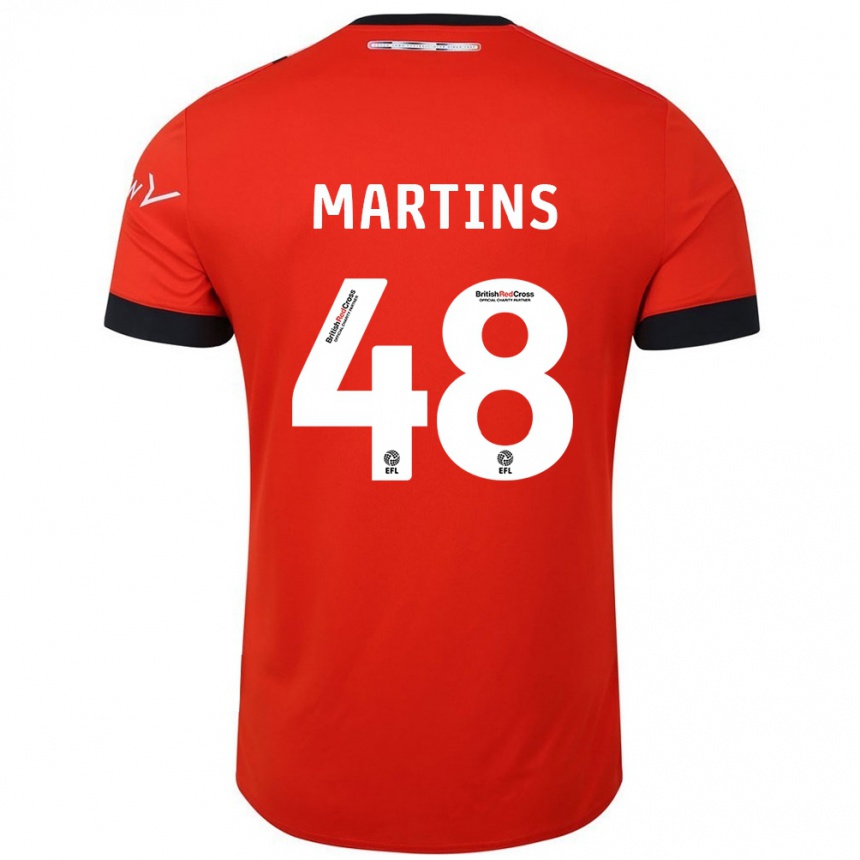 Homme Football Maillot Dominic Dos Santos Martins #48 Orange Noir Tenues Domicile 2024/25