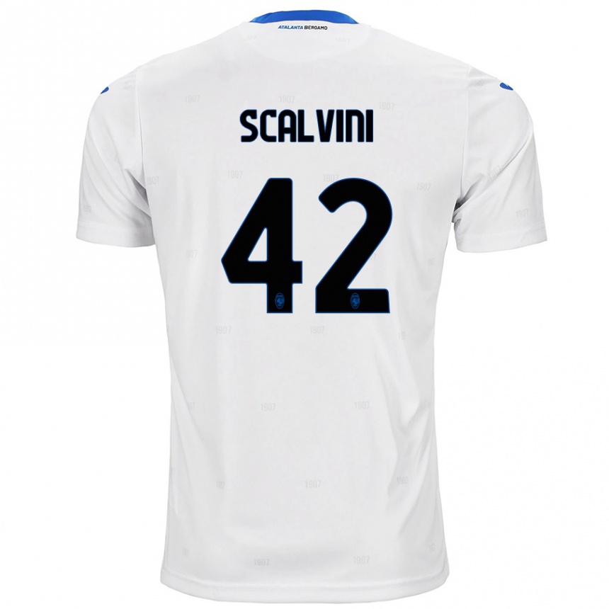 Homme Football Maillot Giorgio Scalvini #42 Blanc Tenues Extérieur 2024/25