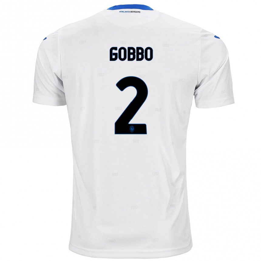 Homme Football Maillot Luca Gobbo #2 Blanc Tenues Extérieur 2024/25