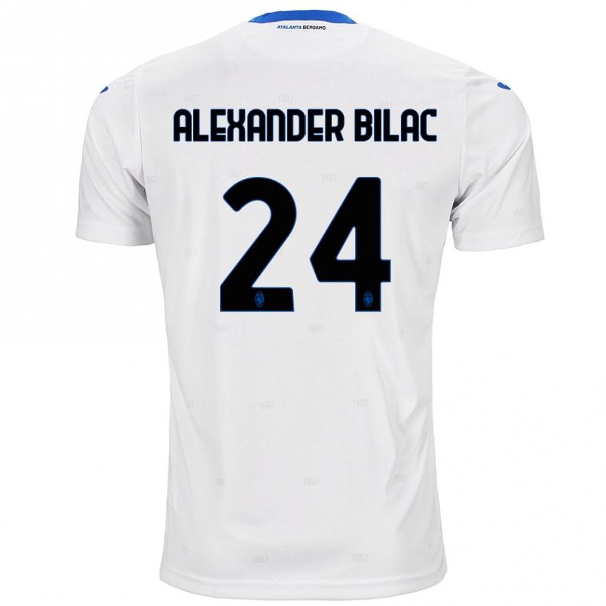 Homme Football Maillot Max Alexander Bilac #24 Blanc Tenues Extérieur 2024/25