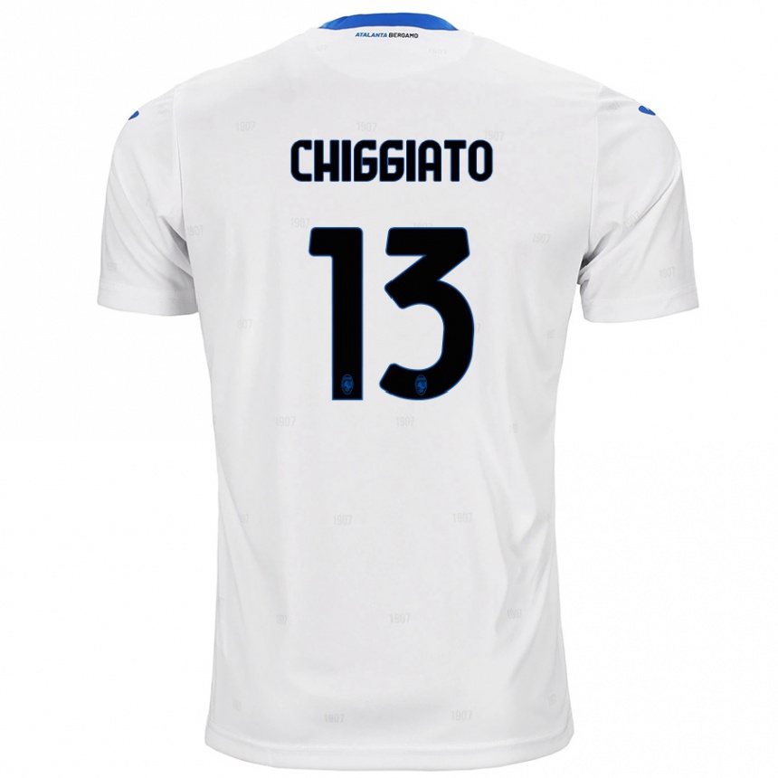 Homme Football Maillot Gabriele Chiggiato #13 Blanc Tenues Extérieur 2024/25