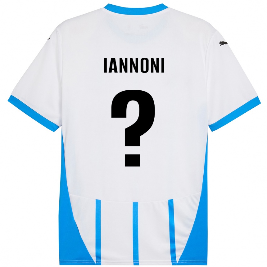 Homme Football Maillot Edoardo Iannoni #0 Blanc Bleu Tenues Extérieur 2024/25