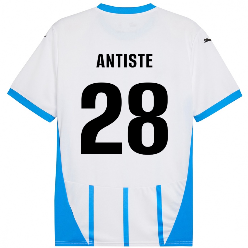 Homme Football Maillot Janis Antiste #28 Blanc Bleu Tenues Extérieur 2024/25