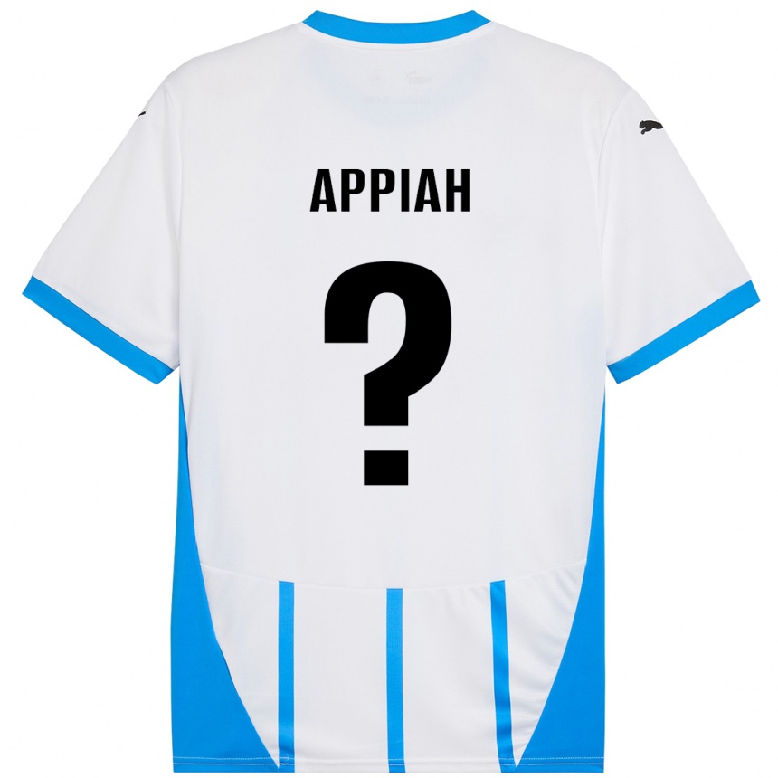 Homme Football Maillot Lorenzo Appiah #0 Blanc Bleu Tenues Extérieur 2024/25