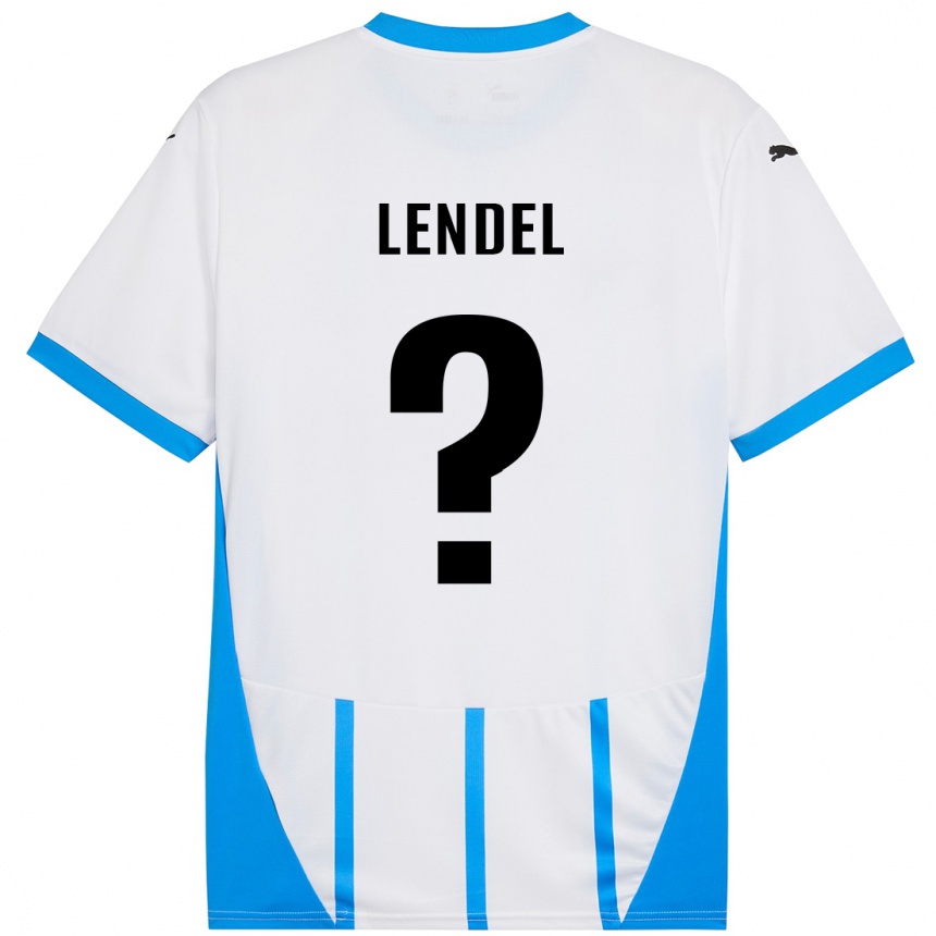 Homme Football Maillot Davide Lendel #0 Blanc Bleu Tenues Extérieur 2024/25