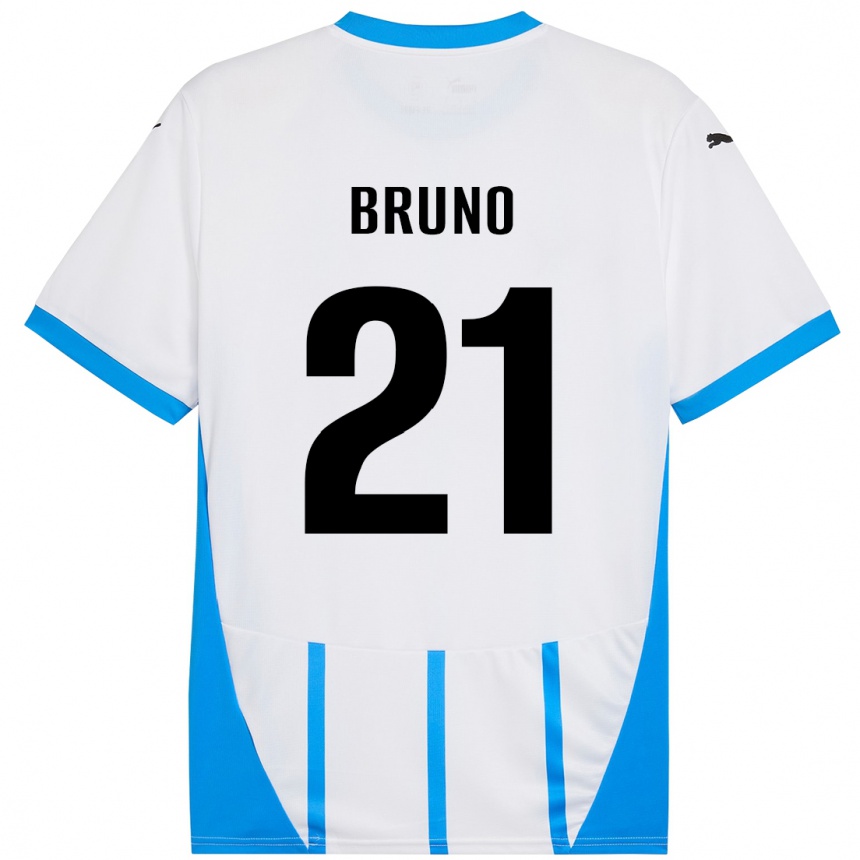 Homme Football Maillot Kevin Bruno #21 Blanc Bleu Tenues Extérieur 2024/25