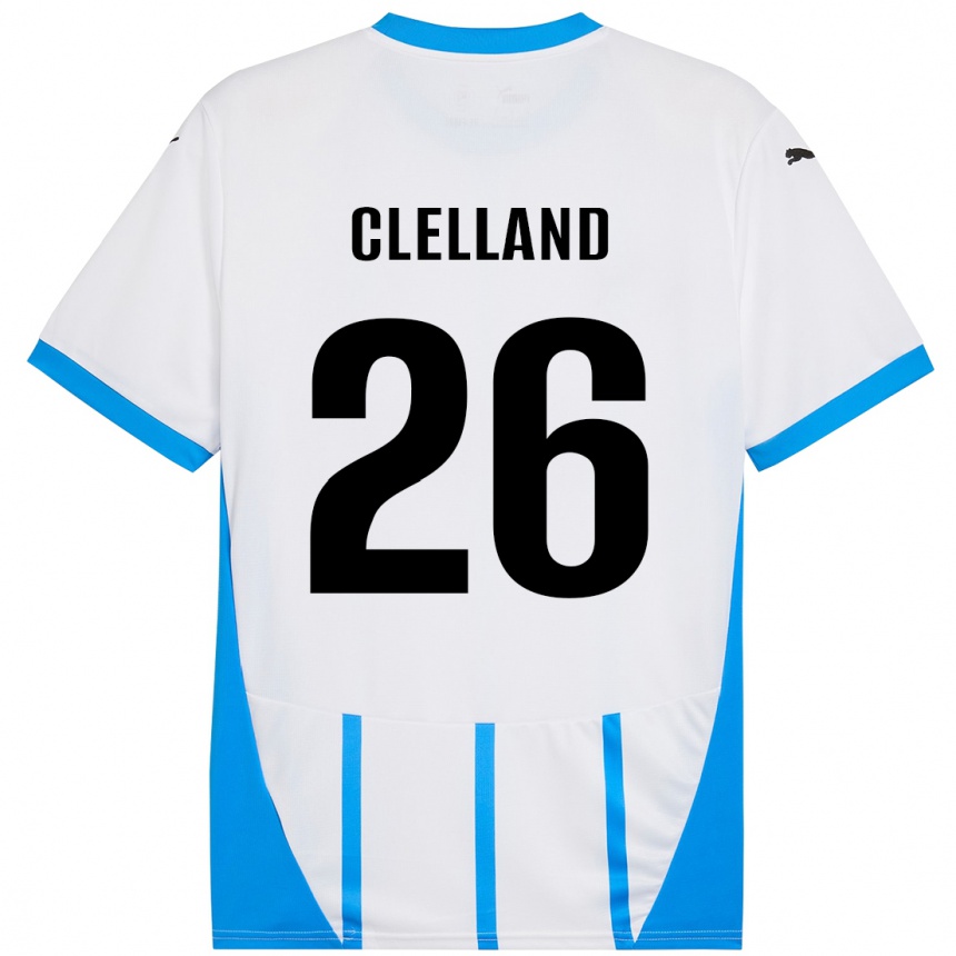 Homme Football Maillot Lana Clelland #26 Blanc Bleu Tenues Extérieur 2024/25