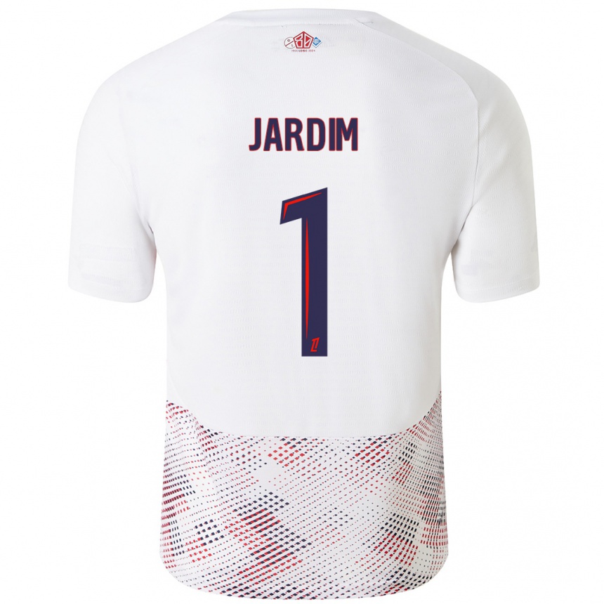 Homme Football Maillot Leo Jardim #1 Blanc Bleu Royal Tenues Extérieur 2024/25