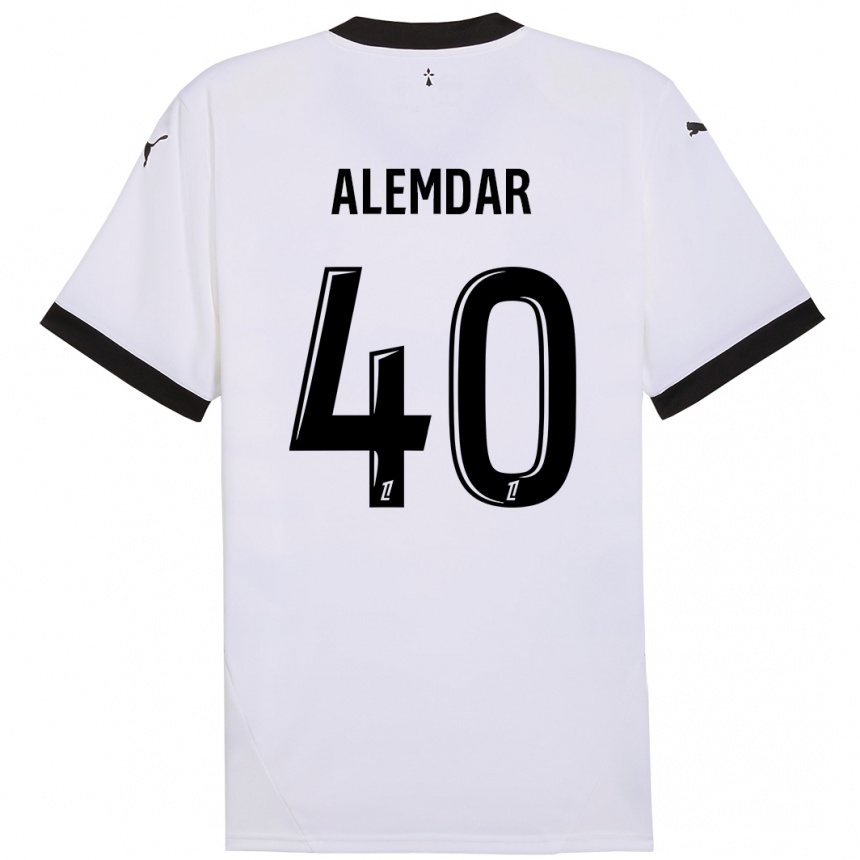 Homme Football Maillot Doğan Alemdar #40 Blanc Noir Tenues Extérieur 2024/25