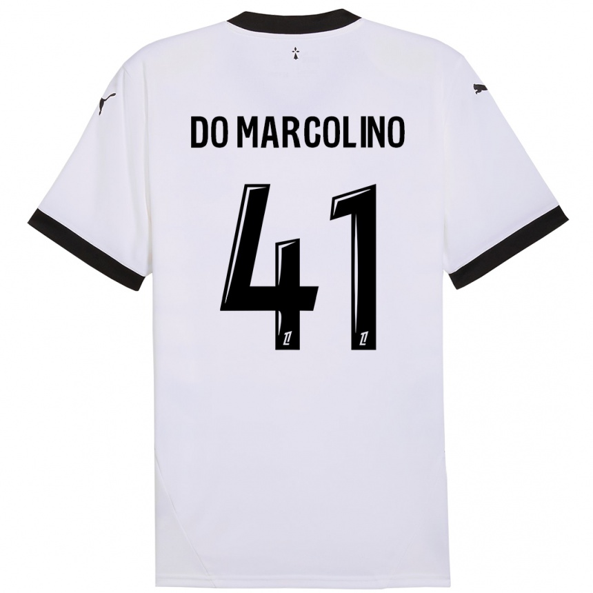 Homme Football Maillot Alan Do Marcolino #41 Blanc Noir Tenues Extérieur 2024/25