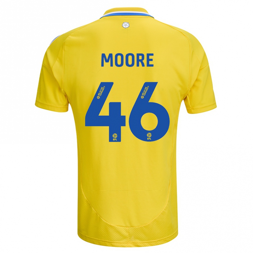 Homme Football Maillot Kris Moore #46 Jaune Bleu Tenues Extérieur 2024/25