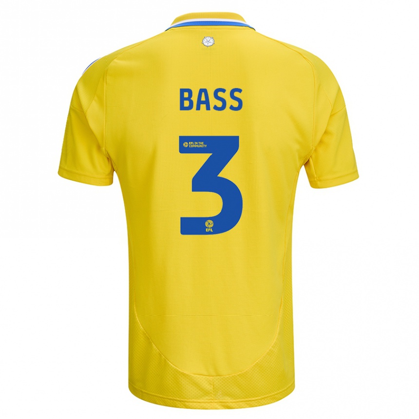 Homme Football Maillot Rebekah Bass #3 Jaune Bleu Tenues Extérieur 2024/25