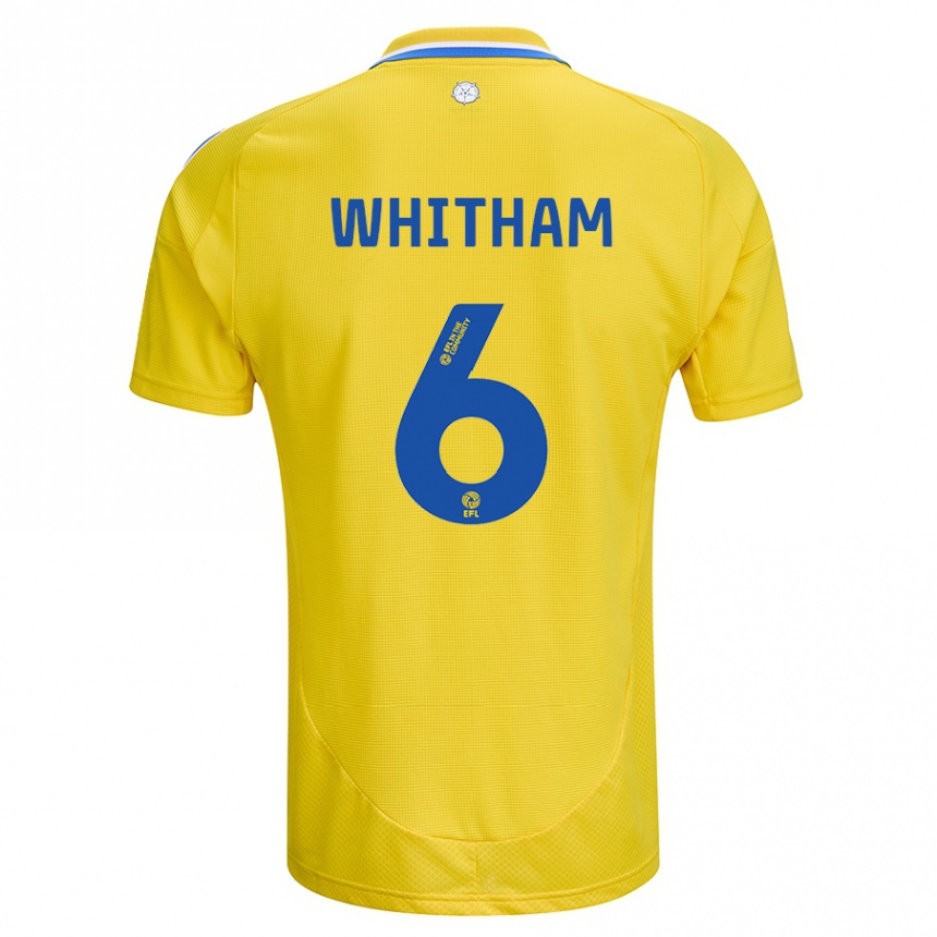 Homme Football Maillot Danielle Whitham #6 Jaune Bleu Tenues Extérieur 2024/25