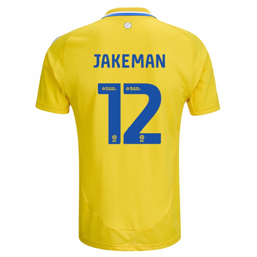 Homme Football Maillot Harriet Jakeman #12 Jaune Bleu Tenues Extérieur 2024/25