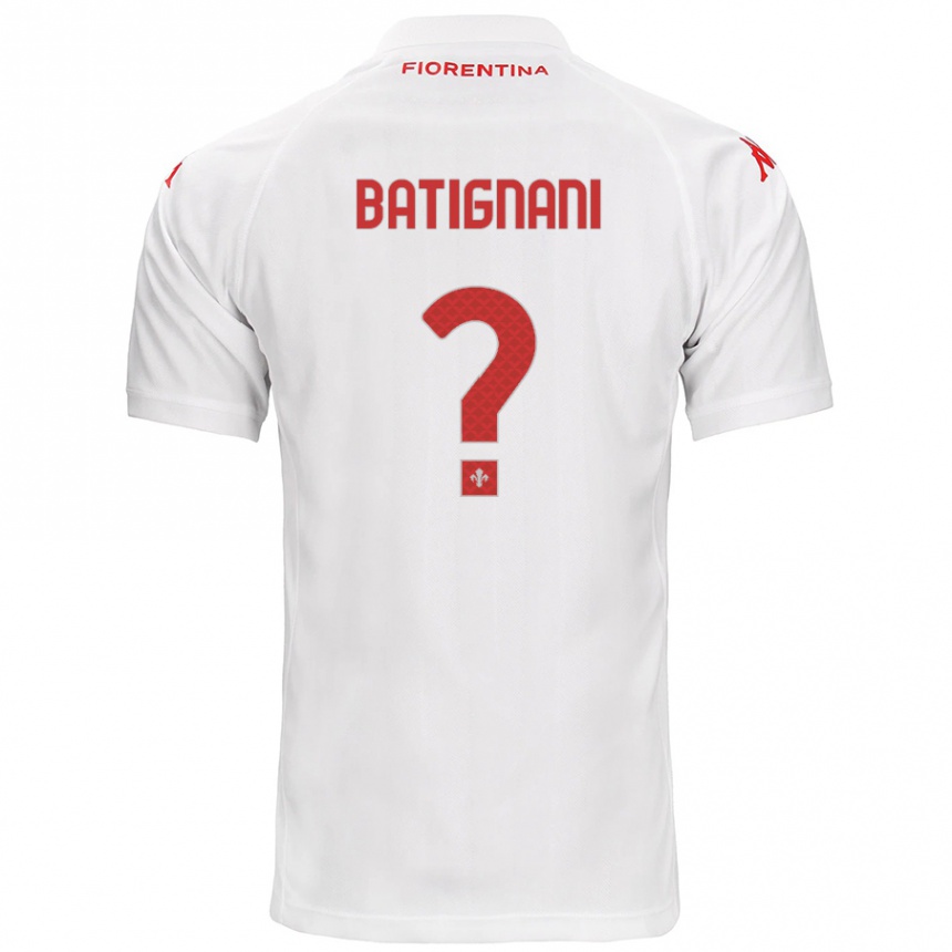 Homme Football Maillot Francesco Batignani #0 Blanc Tenues Extérieur 2024/25