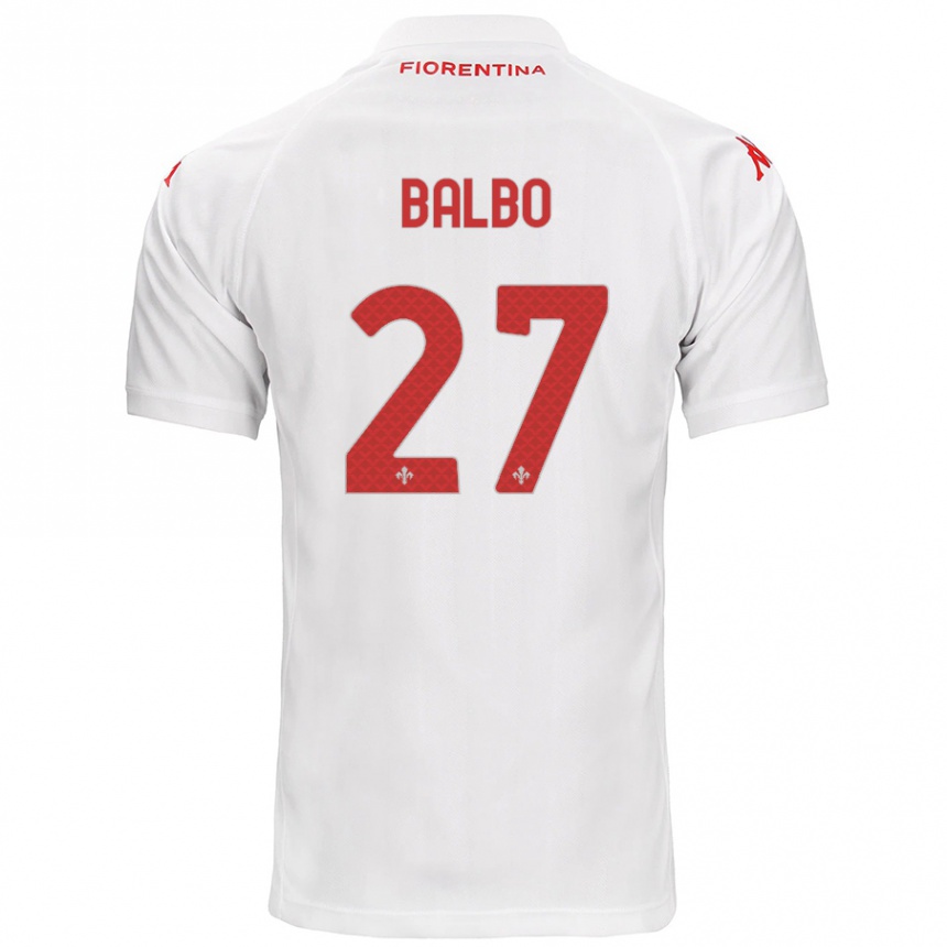 Homme Football Maillot Luis Balbo #27 Blanc Tenues Extérieur 2024/25