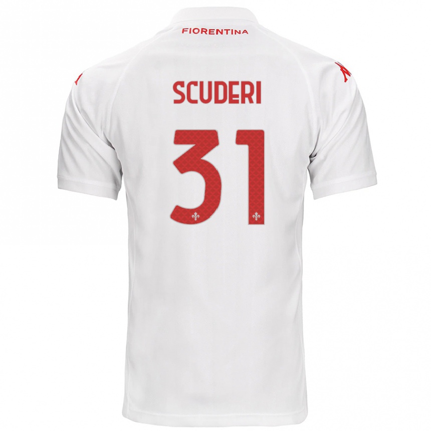 Homme Football Maillot Giulio Scuderi #31 Blanc Tenues Extérieur 2024/25