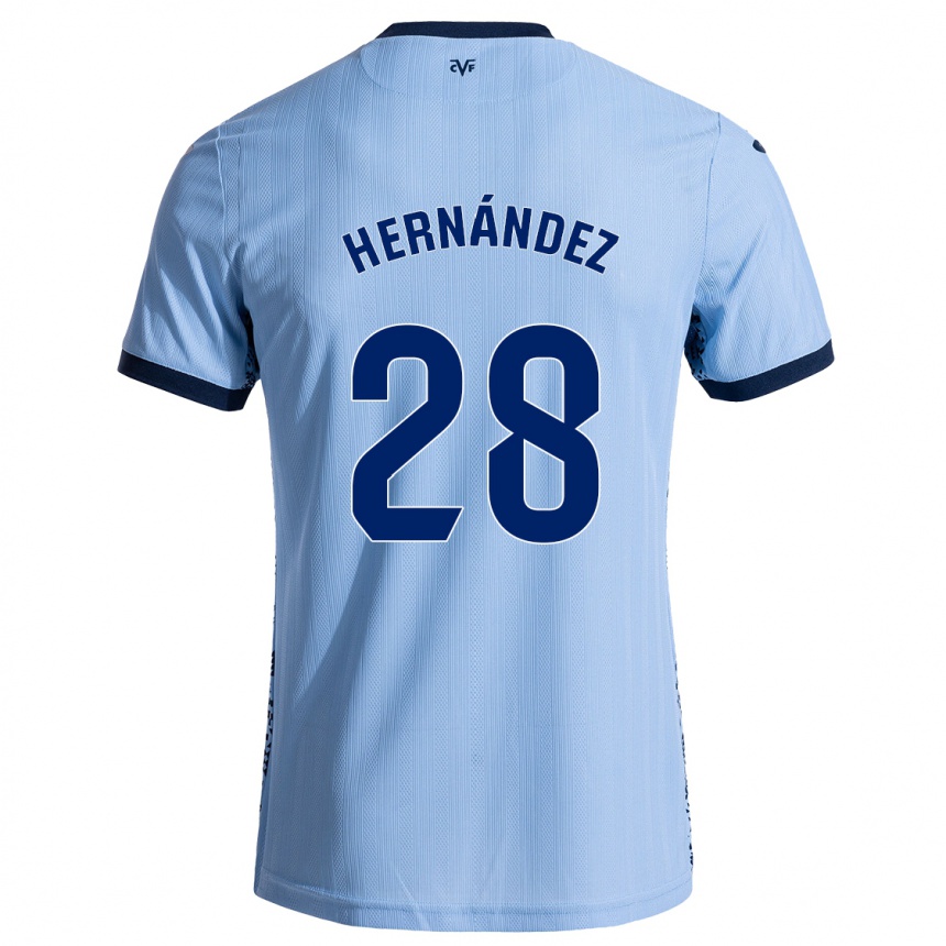 Homme Football Maillot Gerard Hernández #28 Bleu Ciel Tenues Extérieur 2024/25