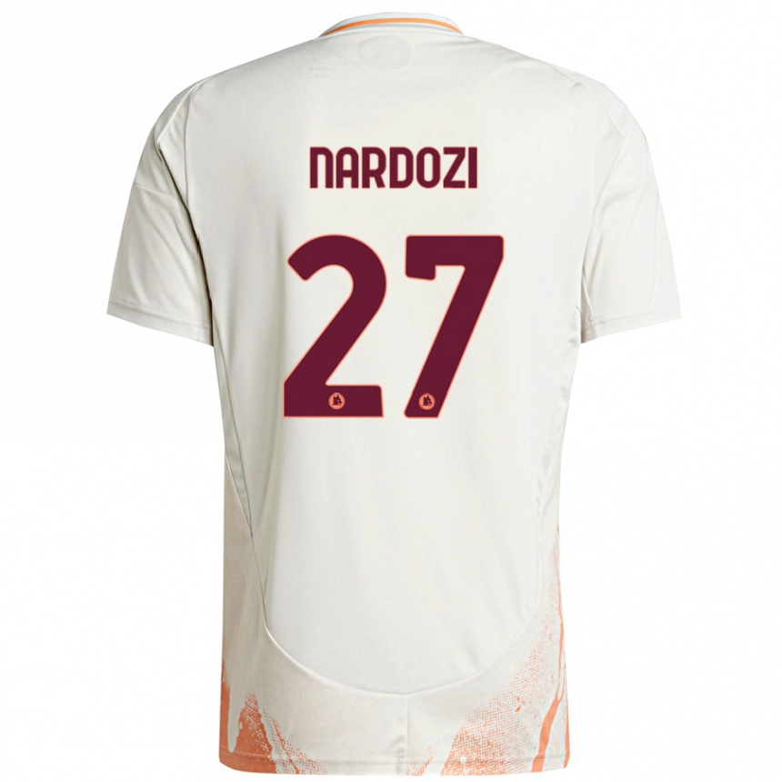 Homme Football Maillot Manuel Nardozi #27 Crème Blanc Orange Tenues Extérieur 2024/25