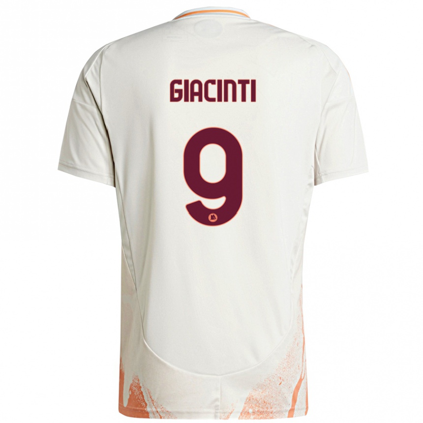 Homme Football Maillot Valentina Giacinti #9 Crème Blanc Orange Tenues Extérieur 2024/25