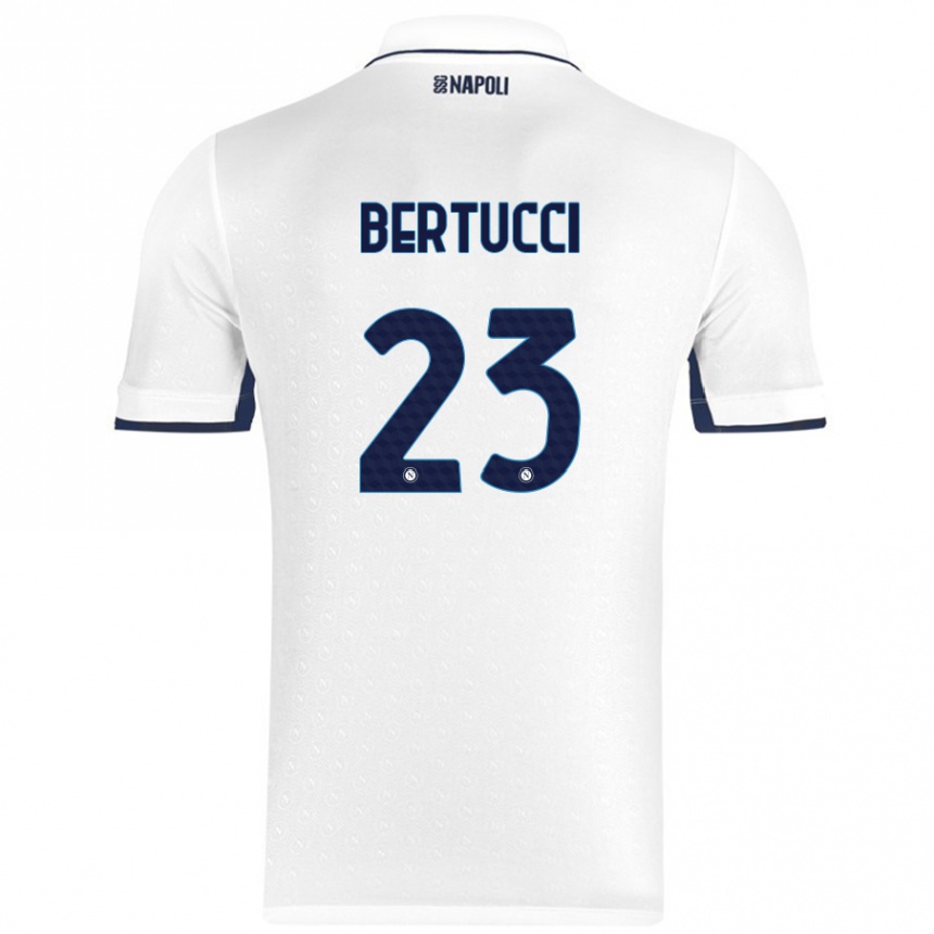 Homme Football Maillot Sofia Bertucci #23 Blanc Bleu Royal Tenues Extérieur 2024/25